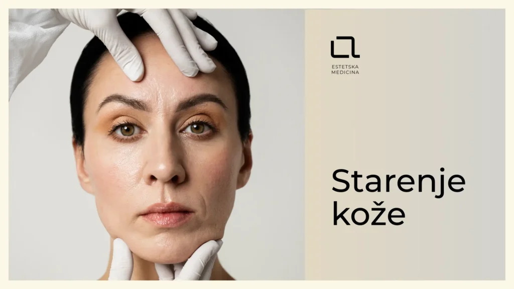 Žena sa vidljivim znacima starenja kože – primer za tretmane filerima i botoksom