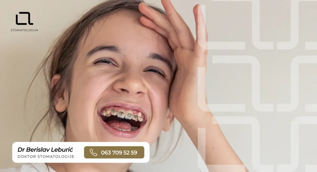 dete sa fiksnom protezom — pravo vreme za postavljanje bravica između 10. i 14. godine